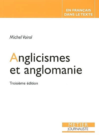 Front cover_Anglicismes et anglomanie
