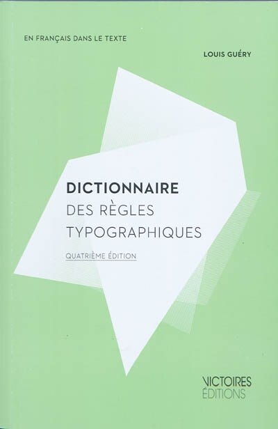 Couverture_Dictionnaire des règles typographiques