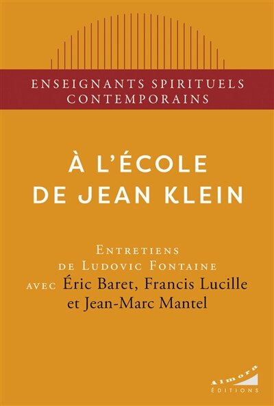 Front cover_A l'école de Jean Klein