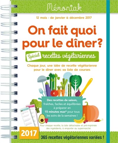 On fait quoi pour dîner végétarien Mémoniak 2017