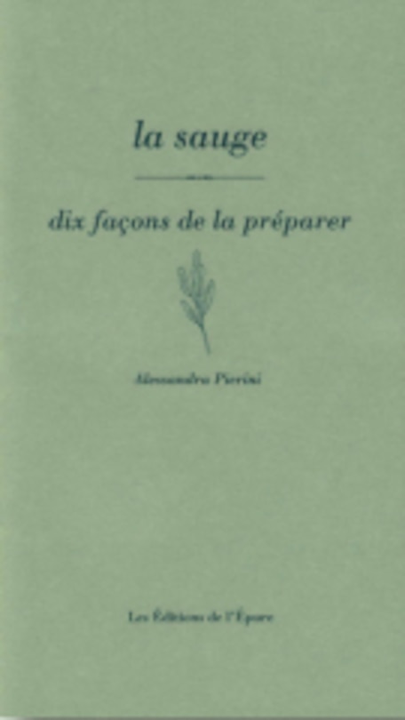 Couverture_La sauge : dix façons de la préparer