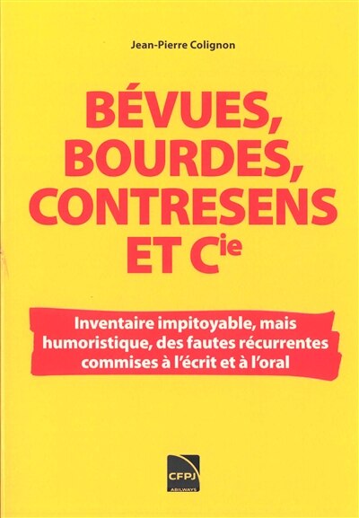 Front cover_Bévues, bourdes, contresens et Cie