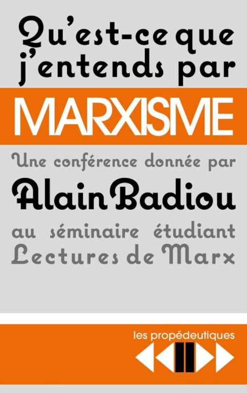 Couverture_Qu'est-ce que j'entends par marxisme ?