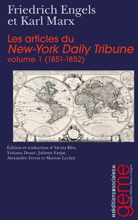 Front cover_Les articles du New York Daily Tribune, Vol. 1. 1851-1852