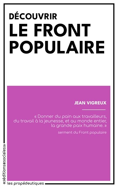 Front cover_D&eacute;couvrir le Front populaire