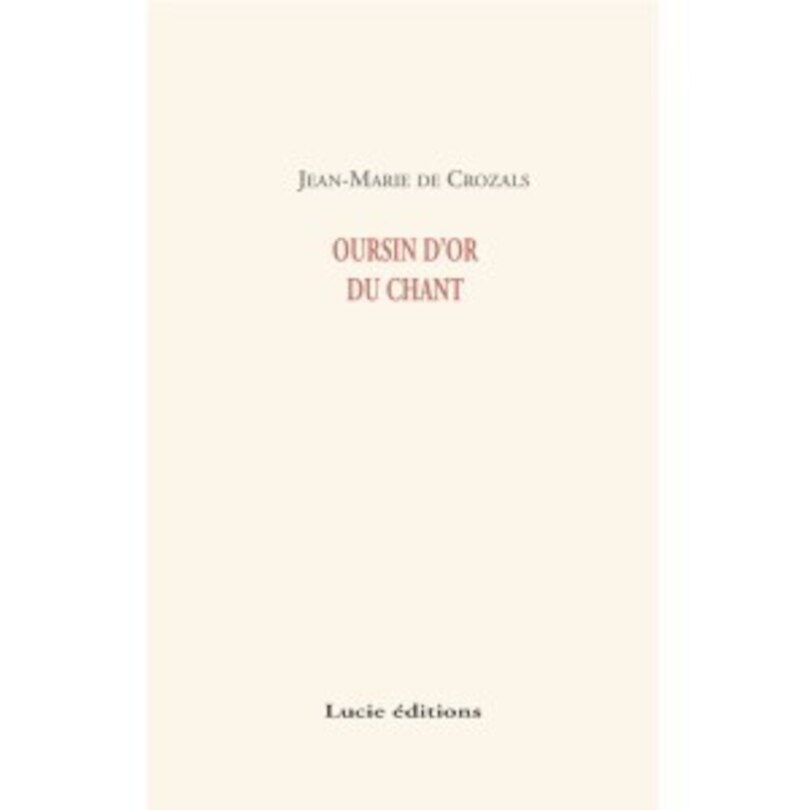 Couverture_Oursin d'or du chant : po&egrave;mes