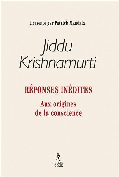 Couverture_Réponses inédites : aux origines de la conscience