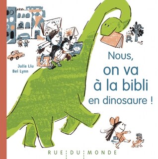 Couverture_Nous, on va à la bibli en dinosaure !