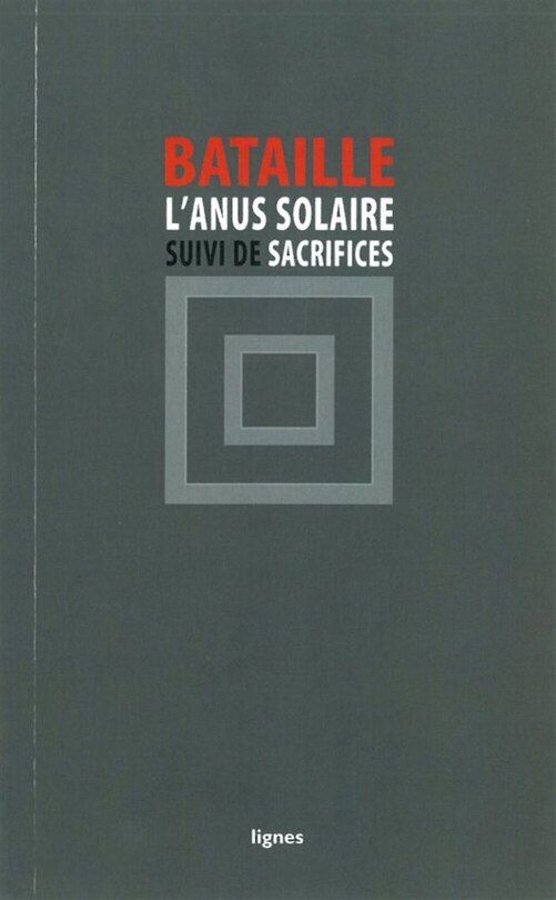 Front cover_L'anus solaire ; Sacrifices