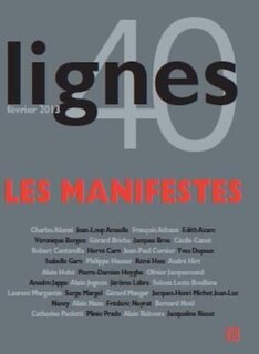 Front cover_Lignes, n°40. Le manifeste
