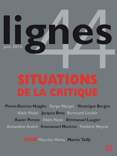 Front cover_Lignes, n°44. Situations de la critique
