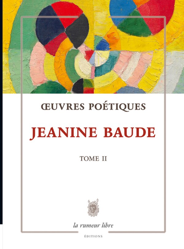Front cover_Oeuvres po&eacute;tiques tome 2 - Jeanine Baude