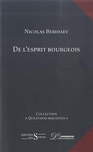 Front cover_De l'esprit bourgeois