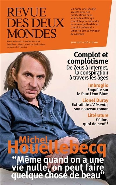 Couverture_Revue des deux mondes, n°7 (2016). Complot et complotisme : de Zeus à Internet, la conspiration à travers les âges