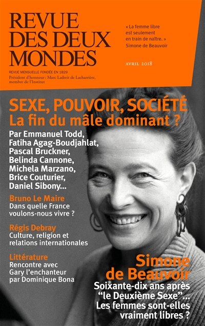 Front cover_Revue des deux mondes, n°4 (2018). Sexe, pouvoir, société : la fin du mâle dominant ?