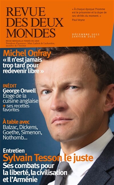Couverture_Revue des deux mondes, n°12 (2022). A table avec Balzac, Dickens, Goethe, Simenon, Nothomb...