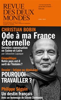 Couverture_Revue des deux mondes, n°3 (2023). Pourquoi travailler ?