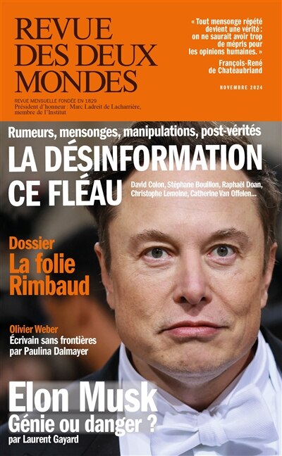 Couverture_Revue des deux mondes. La désinformation, ce fléau : rumeurs, mensonges, manipulations, post-vérités