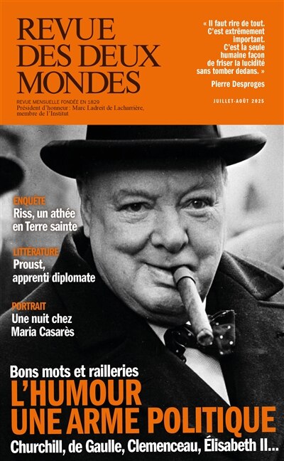 Front cover_Revue des deux mondes. L'humour, une arme politique : bons mots et railleries : Churchill, de Gaulle, Clemenceau, Elisabeth II...