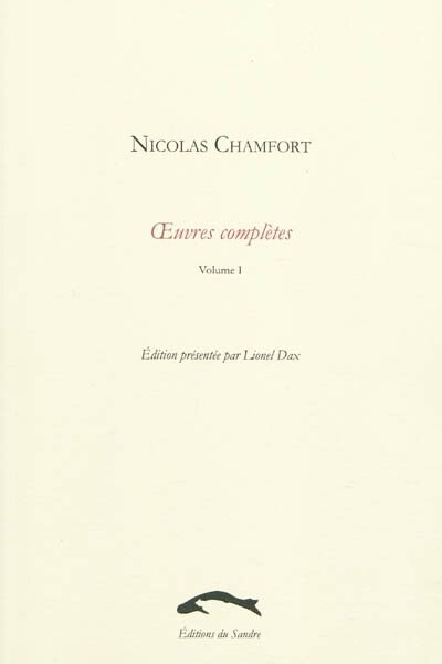 Couverture_Oeuvres complètes, Vol. 1