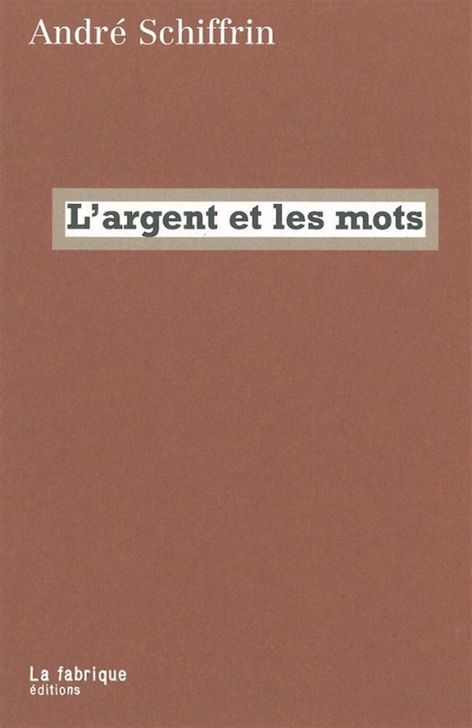 Couverture_L' argent et les mots