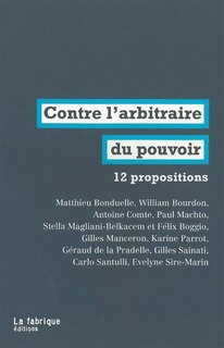 Couverture_Contre L'arbitraire Du Pouvoir