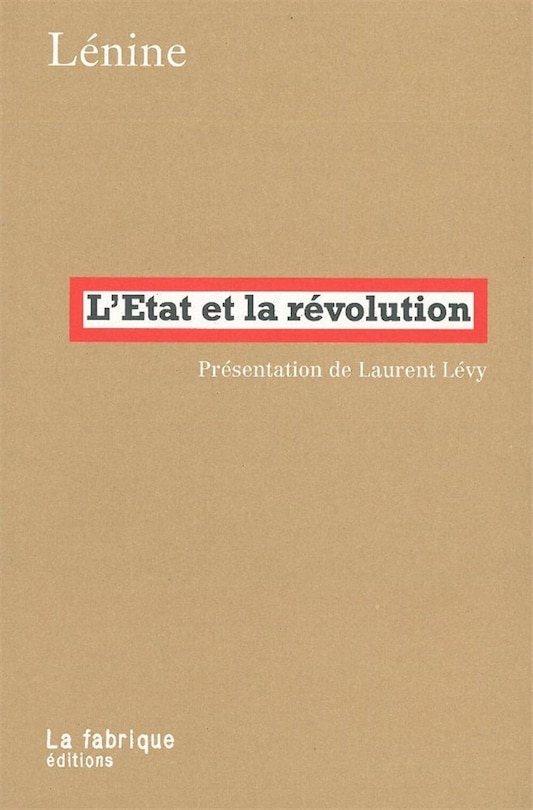 Couverture_L' Etat et la révolution