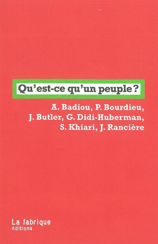 Front cover_Qu'est-ce qu'un peuple ?