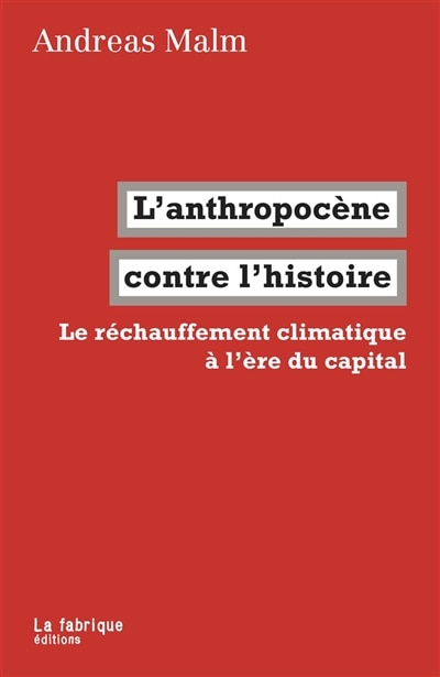 Front cover_L' anthropocène contre l'histoire
