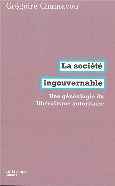 Couverture_La société ingouvernable