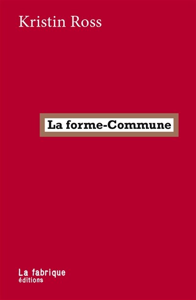 Front cover_La forme-Commune : la lutte comme manière d'habiter