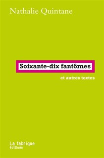 Front cover_Soixante-dix fantômes