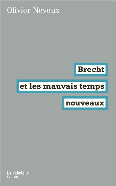 Front cover_Brecht et les mauvais temps nouveaux