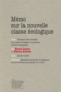 Couverture_Mémo sur la nouvelle classe écologique
