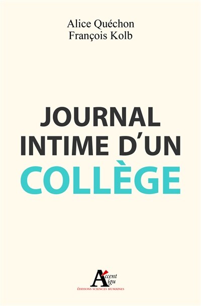 Front cover_Journal intime d'un coll&egrave;ge
