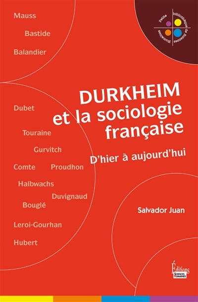 Front cover_Durkheim et la sociologie française