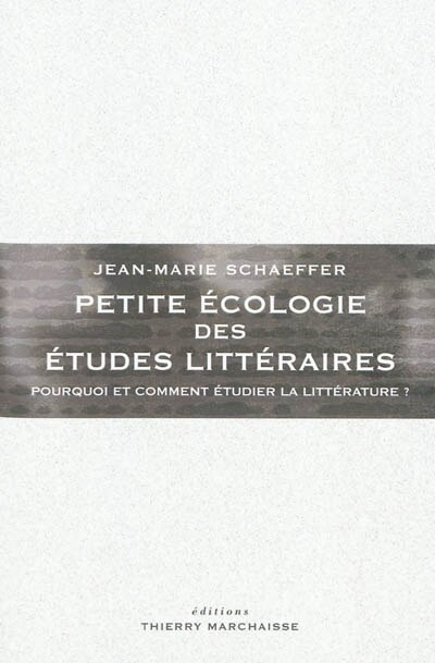 Front cover_Petite écologie des études littéraires