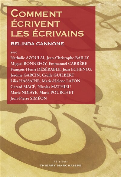 Front cover_Comment écrivent les écrivains