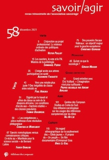 Front cover_Savoir, agir, n°58. Varia