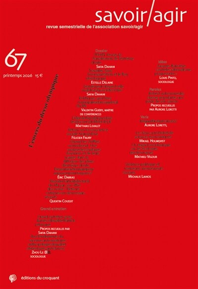 Couverture_Savoir, agir, n&deg;67. L'envers du d&eacute;cor olympique