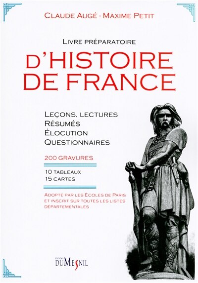 Front cover_Livre préparatoire d'histoire de France : leçons, lectures, résumés, questionnaires et élocution d'après l'image, 200 gravures, 10 tableaux et 15 cartes, dont 10 en couleurs