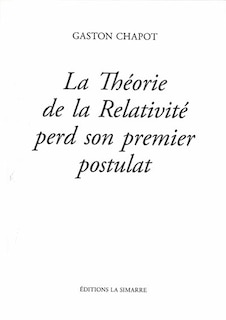 Couverture_La théorie de la relativité perd son premier postulat