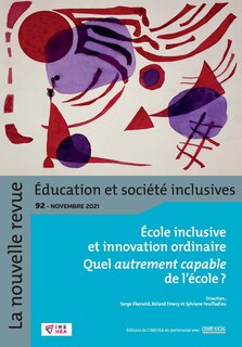 Couverture_La nouvelle revue Education et société inclusives, n°92. Ecole inclusive et innovation ordinaire