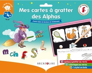 Couverture_Mes cartes &agrave; gratter des Alphas : j'entre dans la lecture en m'amusant