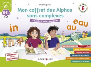 Front cover_Mon coffret des Alphas sons complexes : je maîtrise la lecture avec plaisir : 6-8 ans, CP, CE1