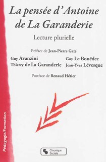 Couverture_La pensée d'Antoine de La Garanderie