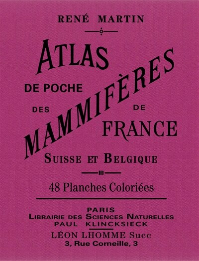Front cover_Atlas de poche des mammifères de France, Suisse et Belgique