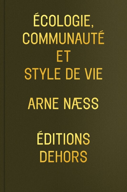 Front cover_Ecologie, communauté et style de vie