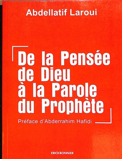 Front cover_De la pensée de dieu à la parole du prophète