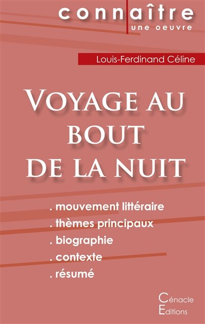 Front cover_Fiche de lecture Voyage au bout de la nuit de Louis-Ferdinand Céline (Analyse littéraire de référence et résumé complet)